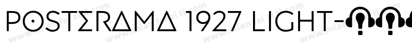 Posterama 1927 Light字体转换